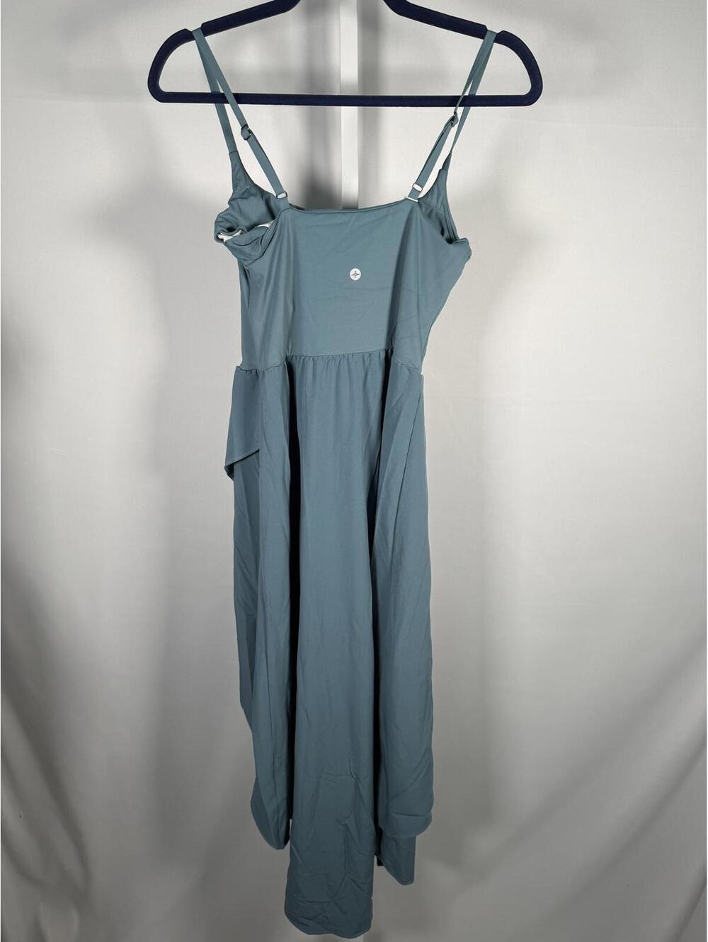 NWT Halara Breezeful High Low 2-Piece Pocket Midi Dress Stone Blue XS - Picture 12 of 16